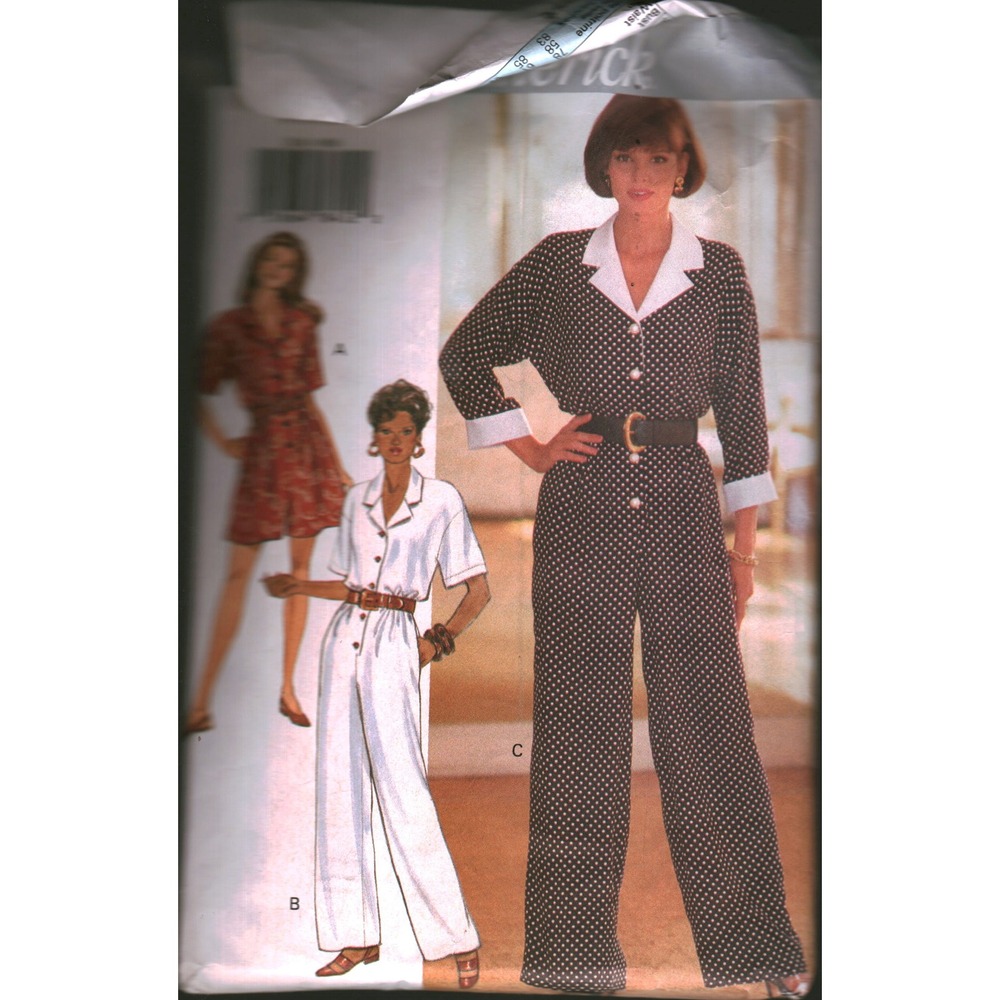 Butterick 3261 Sewing Pattern Misses Petite Jumpsuit Blouson Bodice Size 8-12